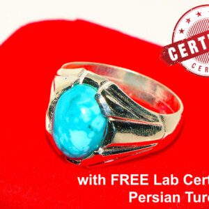 AAA Feroza Neshapur Ring of Clean Turquoise