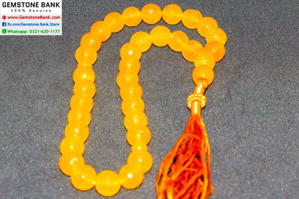 Yellow JADE Stone Tasbeeh