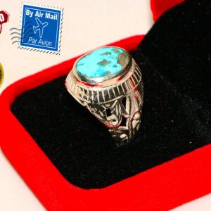 Afghani Firoza Nishapuri Ring Sale Afghan Turquoise Size 24