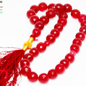 Red JADE Gemstone Islamic Tasbeh