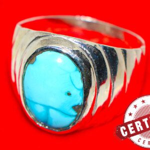 Mens Turquoise Feroza Ring Size 11