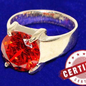 Red ZIRCON Mens Ring