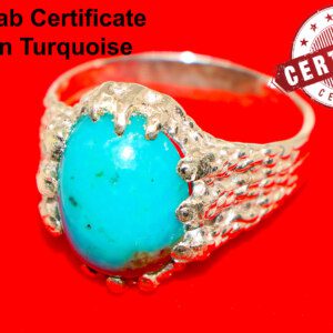 Natural Afghani Neshapur Feroza Gemstone Ring Size 10