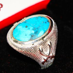 Natural CERTIFIED Afghan Neshapuri Firoza Gemstone Ring Size 9