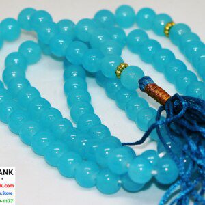 Genuine Sky Blue Agate CERTIFIED Tasbih