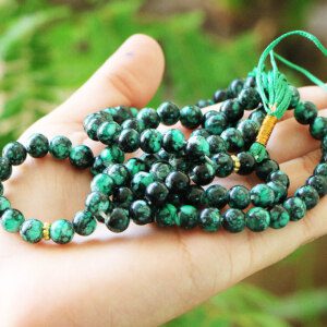 Green Malachite Stone CERTIFIED Tasbih