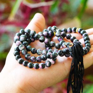 Natural Real Pink Rhodonite Stone Tasbeh