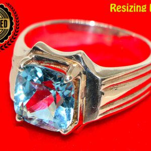 CERTIFIED London Swiss Blue Topaz Ring Size 9