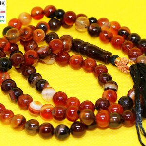 CERTIFIED YEMENI Natural Agate Aqiq Prayer Beads