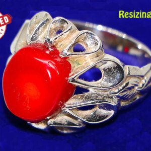 Natural Red Coral-Marjan Handmade Ring