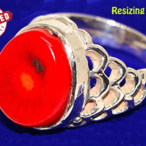 Natural CERTIFIED Red Coral-Marjan Handmade Ring