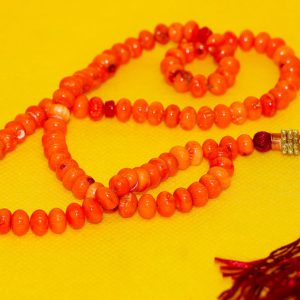 CERTIFIED Real Red Orange Coral-Marjan Prayer Beads 7.5mm - Image 10