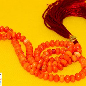 CERTIFIED Real Red Orange Coral-Marjan Prayer Beads 7.5mm - Image 3