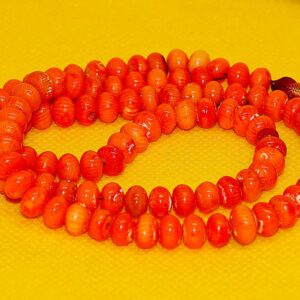 CERTIFIED Real Red Orange Coral-Marjan Prayer Beads 7.5mm - Image 5