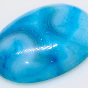 Natural CERTIFIED Blue Lace Agate Loose Oval Cabochon Stone