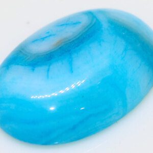 CERTIFIED Natural Lace Blue AGATE Loose Cabochon Gem Stone