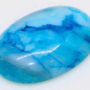 Natural Lace Blue AGATE Loose Oval Cabochon Gem Stone CERTIFIED