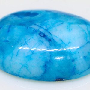 Natural Lace Blue AGATE Loose Oval Cabochon Stone CERTIFIED