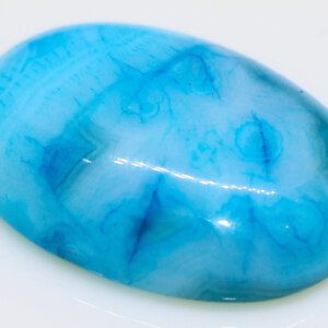 Natural Lace Blue AGATE Loose Oval Cabochon Stone CERTIFIED