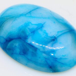 Natural Lace Blue AGATE Loose Oval Cab Stone CERTIFIED