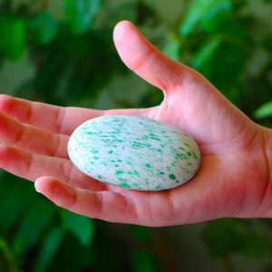 CERTIFIED Natural Green Dot JADEITE JADE Healing Reiki Tumble Stone