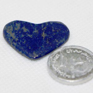 CERTIFIED Natural Royal Blue LAPIS LAZULI Heart Tumble Stone