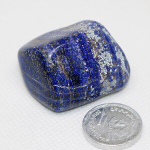 Natural CERTIFIED Royal Blue LAPIS LAZULI Tumbled Stone