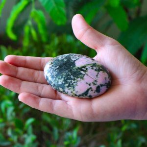 CERTIFIED Natural Pink RHODONITE Healing Tumbles Stone