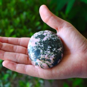 CERTIFIED Natural AAA Pink RHODONITE Healing Tumbled Stone