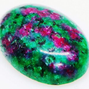 Natural Ruby in Fuchsite Oval Cabochon Gem Stone