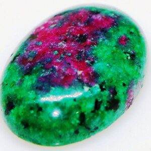 Natural Ruby in Fuchsite Oval Shape Cabochon Gem Stone