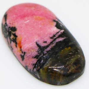 Pink Black Rhodonite Quartz Crystal