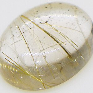 Gold Needles Rutile in Quartz Stone