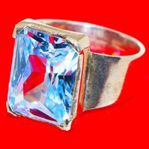 Brilliant Swiss Blue Topaz Mens Anniversary Ring