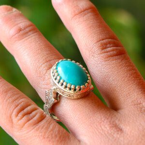 TURQUOISE Mens Silver Ring