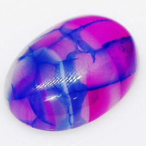 Natural Purple Dragon Veins Agate Ring Gemstone