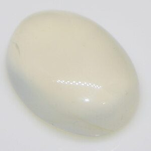 REAL White MOONSTONE Oval Cabochon Worry Stone CERTIFIED