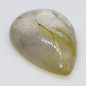 Natural Pear Shape Rutile Quartz Stone