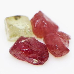 Natural White & Pinkish Raw Rubies Crystal LOT