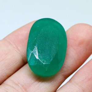 Astonishing Green Emerald Worry Ring Gem Stone