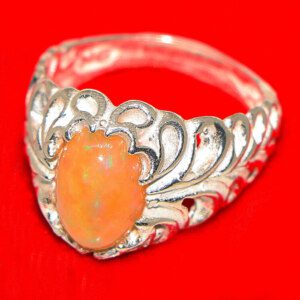 ORIGINAL FIRE OPAL Gemstone Promise Ring