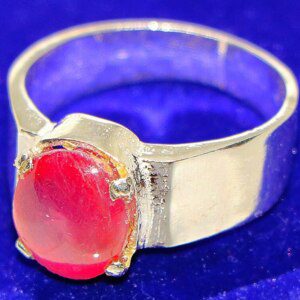 GENUINE Natural Top RUBY Gemstone MENs Silver Ring