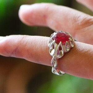 REAL Natural Top RUBY Gemstone MENs Ring