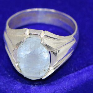 Natural Brilliant Untreated Aquamarine Gemstone Mens Ring Price Pakistan