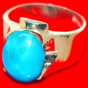 Genuine Mens Turquoise Stone Ring