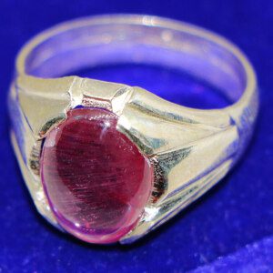 ORIGINAL Afghan Untreated RUBY Gemstone MENs Silver Ring