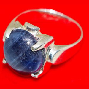 REAL Lovely Sapphire-Neelum Mens Silver