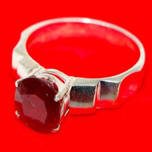 Real RUBY Gem Stone Handmade Ring Size 12