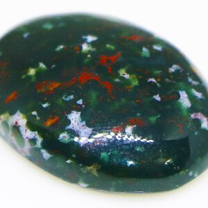 Bloodstone Cabochon close-up