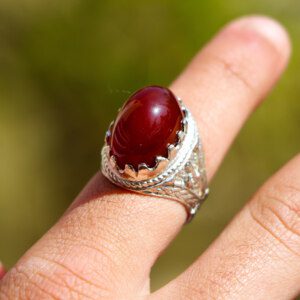 Yemeni Kabbadi Red Agate Ring